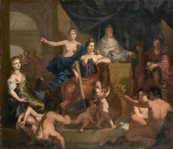 An Allegory Of The Virtues Oil Painting by Gerard de Lairesse