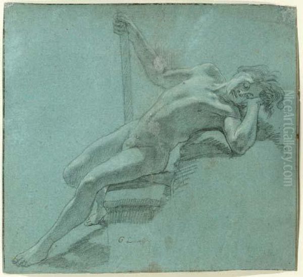 Study Of A Male Nude Oil Painting by Gerard de Lairesse