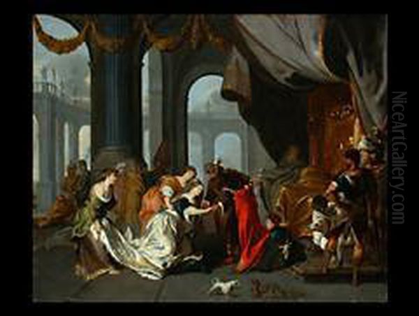 Die Konigin Esther Vor Ahasver Oil Painting by Gerard de Lairesse