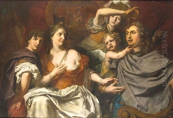 An Allegorical Portrait Of A Family Oil Painting by Gerard de Lairesse