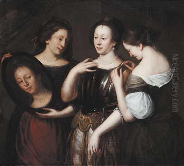 A Queen And Her Attendants At Her Toilet Oil Painting by Gerard de Lairesse