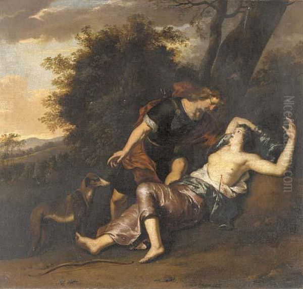 Apollo And Coronis Oil Painting by Gerard de Lairesse