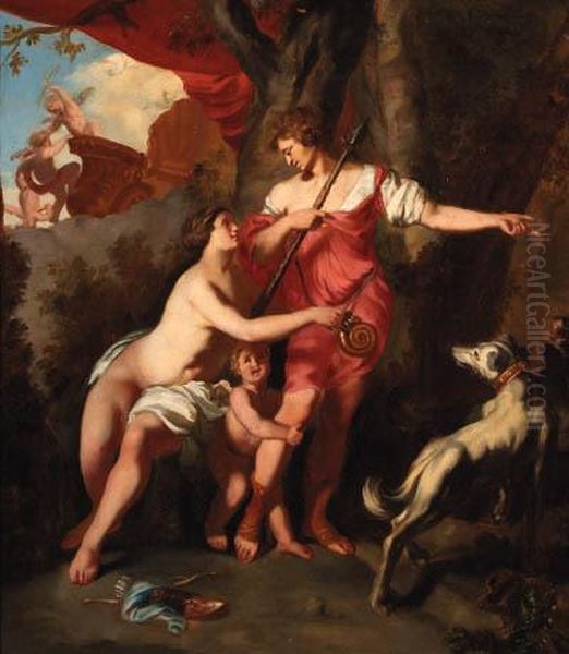 Venus And Adonis Oil Painting by Gerard de Lairesse