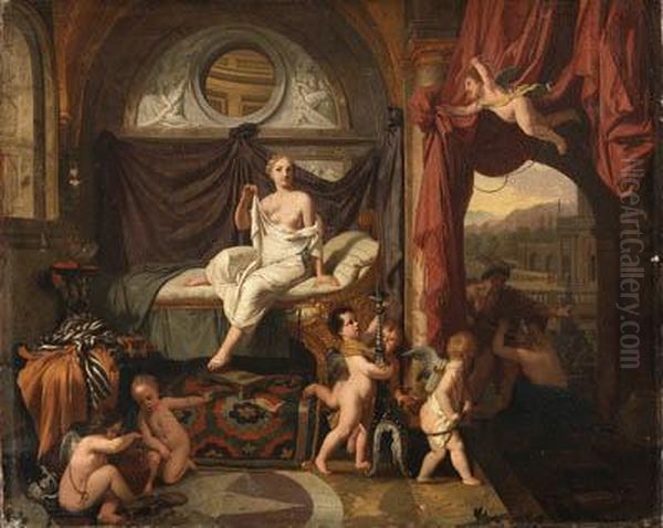 Mercury, Herse And Aglauros Oil Painting by Gerard de Lairesse