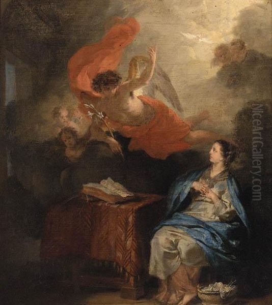 The Annunciation Oil Painting by Gerard de Lairesse