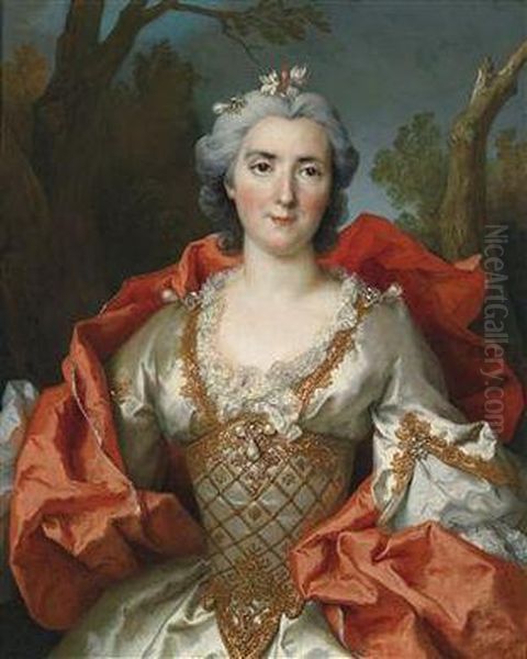 Portrait Of A Genteel Lady Oil Painting by Nicolas de Largillierre