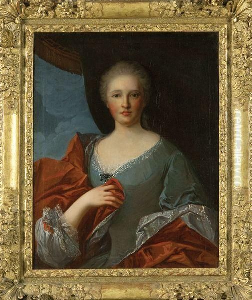 Dame De Qualite Oil Painting by Nicolas de Largillierre