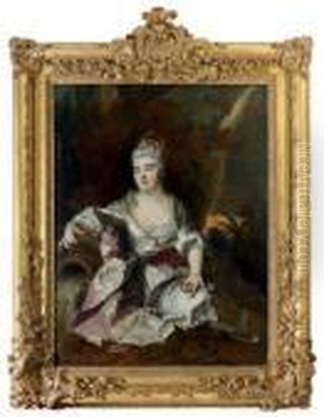 Portrait Presume De La Duchesse De Berry Oil Painting by Nicolas de Largillierre