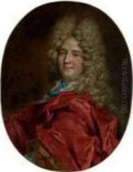 Portrait D'homme Au Manteau Rouge by Nicolas de Largillierre