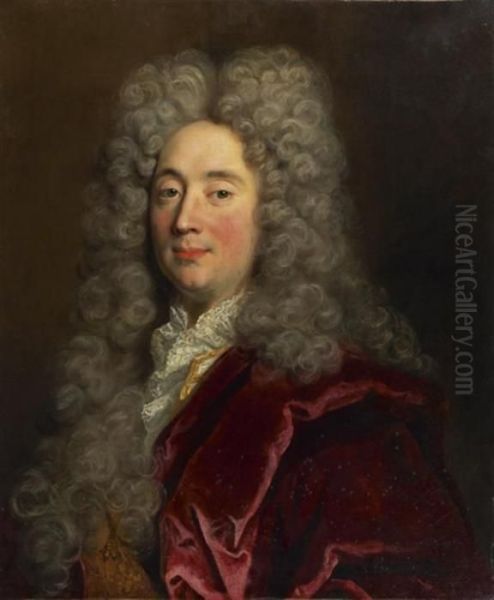 Portrait De Gentilhomme Oil Painting by Nicolas de Largillierre