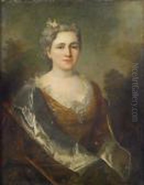 Portrait De Femme Oil Painting by Nicolas de Largillierre