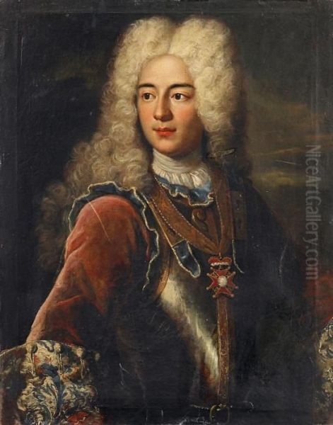 Bildnis Rudolf Emmanuel Von Frisching, Freiherr Von Rumligen Oil Painting by Nicolas de Largillierre