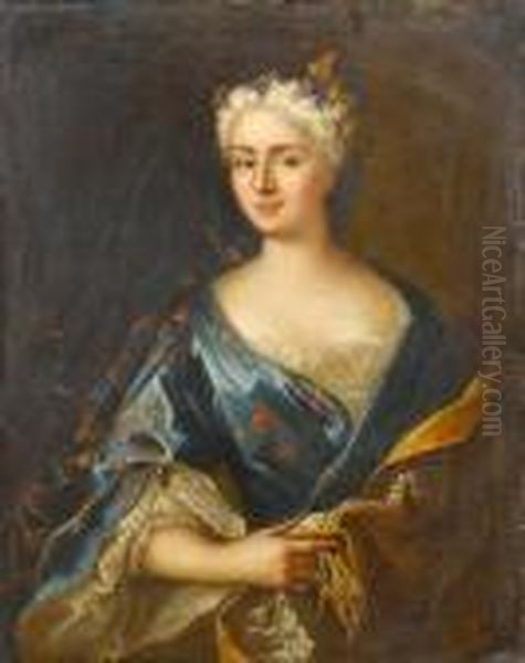 Portrait Of A Woman Oil Painting by Nicolas de Largillierre