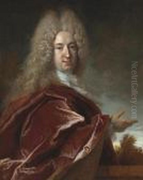 Portrait Of Walter Kruger Oil Painting by Nicolas de Largillierre