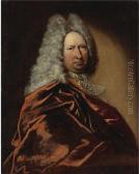 Ritratto Di Gentiluomo Oil Painting by Nicolas de Largillierre