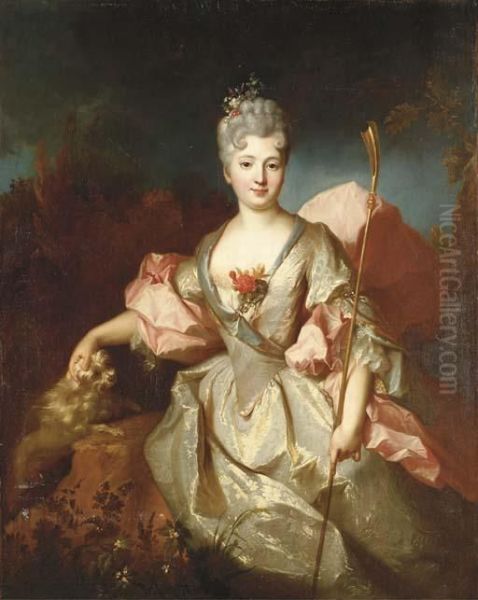 Portrait De La Marquise De Rochebrune Oil Painting by Nicolas de Largillierre