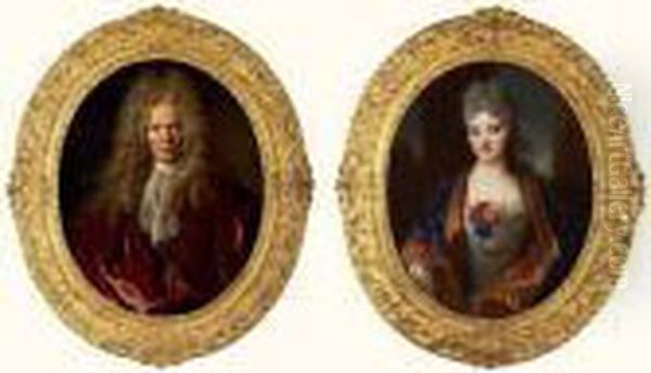 Portrait Presume De Jean Gruter Dit Rosier Oil Painting by Nicolas de Largillierre