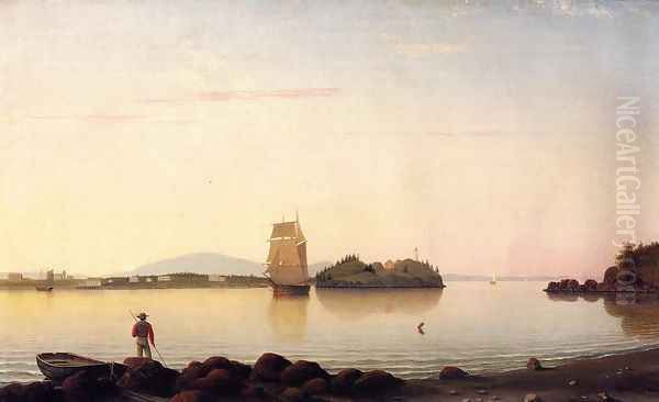 Owl's Head, Penobscot Bay, Maine Oil Painting by Fitz Hugh Lane