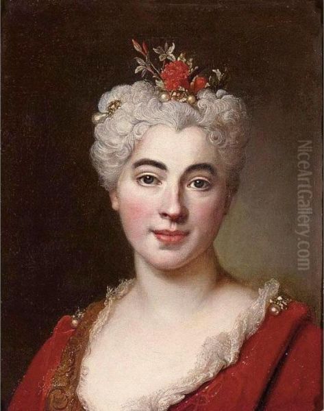 Portrait Of Elisabeth-marguerite, The Artist's Daughter Oil Painting by Nicolas de Largillierre