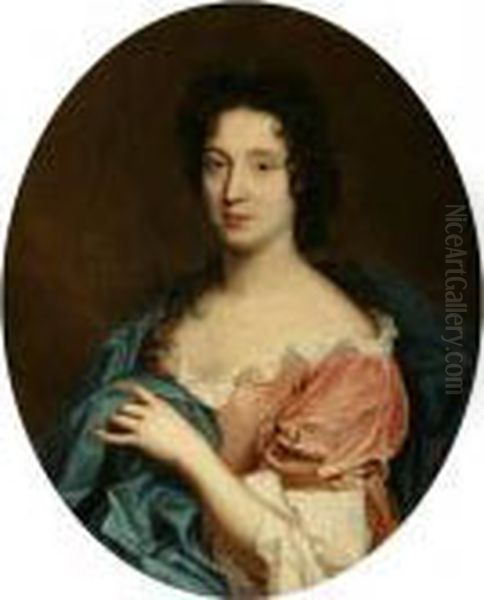 Portrait Of Francoise Bertaut De Motteville Oil Painting by Nicolas de Largillierre