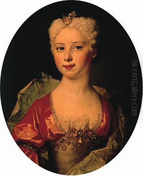 Portrait Of Marie-elisabeth Pommyer Oil Painting by Nicolas de Largillierre