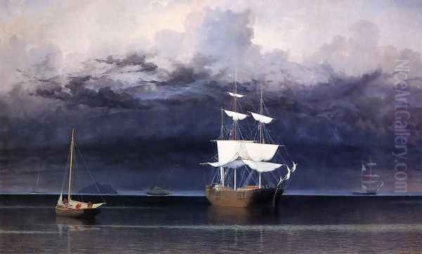 Approaching Storm Oil Painting by Fitz Hugh Lane