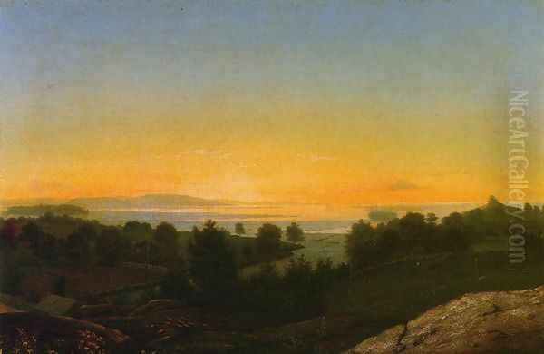 Annisquam Marshes, Near Gloucester, Massachusetts Oil Painting by Fitz Hugh Lane