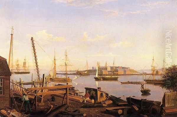 The Fort and Ten Pound Island, Gloucester Oil Painting by Fitz Hugh Lane