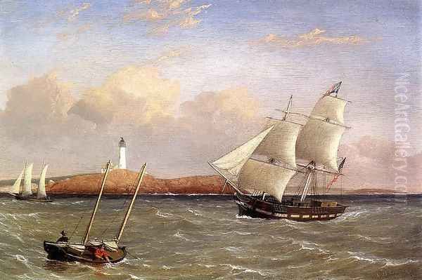 Rounding the Lighthouse Oil Painting by Fitz Hugh Lane