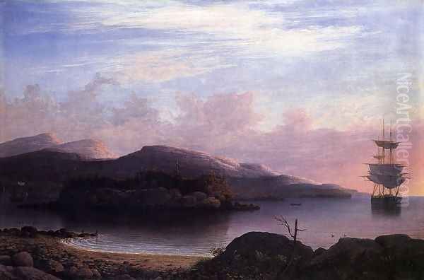 Off Mount Desert Oil Painting by Fitz Hugh Lane