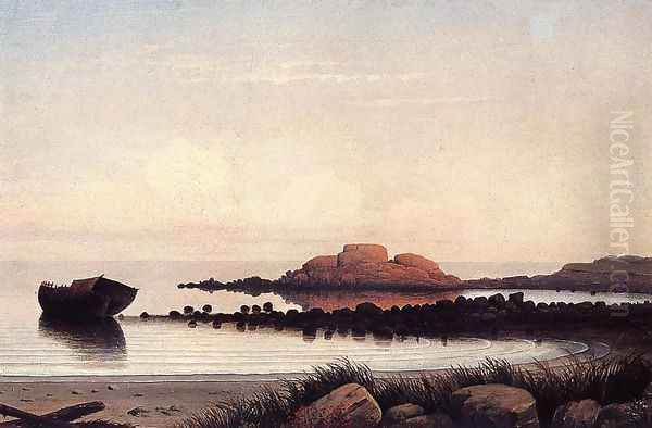 Brace's Rock I Oil Painting by Fitz Hugh Lane