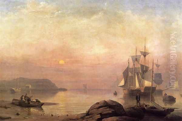 Sunrise through Mist Oil Painting by Fitz Hugh Lane