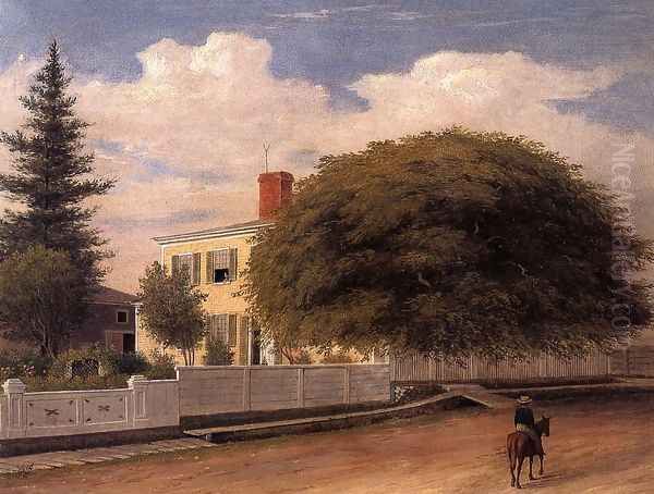 Castine Homestead Oil Painting by Fitz Hugh Lane