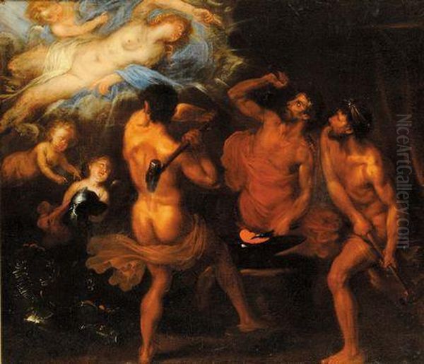 La Fucina Di Vulcano Oil Painting by Paolo di Matteis