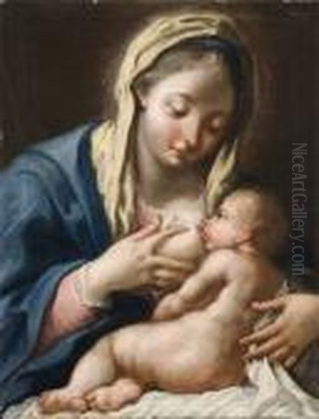 Madonna Conbambino Oil Painting by Paolo di Matteis