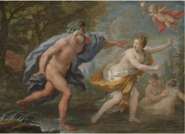 Alpheus And Arethusa Oil Painting by Paolo di Matteis