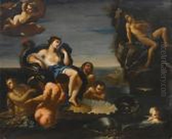 The Triumph Of Galatea Oil Painting by Paolo di Matteis