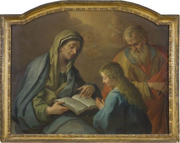 L'educazione Della Vergine Oil Painting by Paolo di Matteis