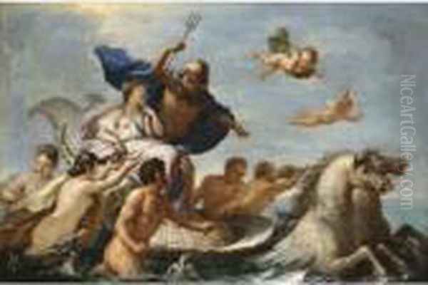 Trionfo Di Nettuno E Anfitrite Oil Painting by Paolo di Matteis