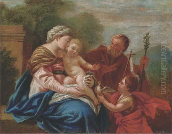 The Holy Family With The Infant Saint John The Baptist Oil Painting by Paolo di Matteis