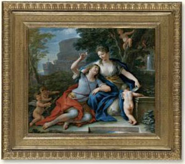 Rinaldo And Armida Oil Painting by Paolo di Matteis