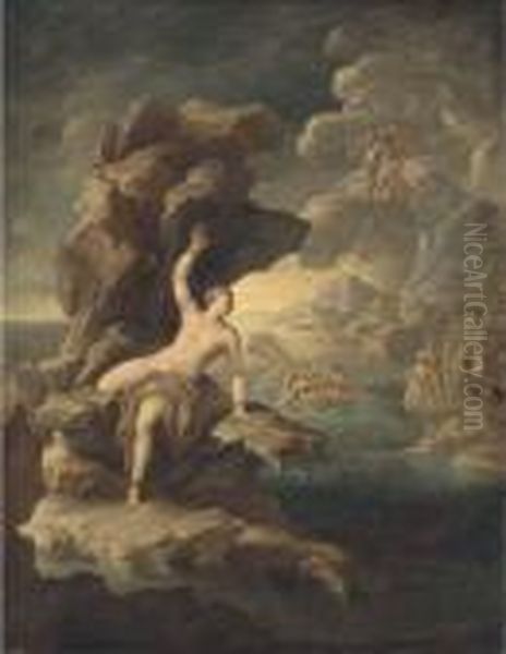 Perseus And Andromeda Oil Painting by Paolo di Matteis