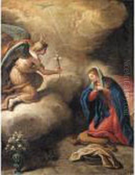 The Annunciation Oil Painting by Paolo di Matteis