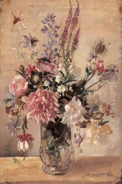 A Garden Bunch Oil Painting by George Lambert