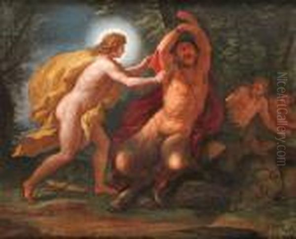 Apollo E Marsia. Oil Painting by Paolo di Matteis