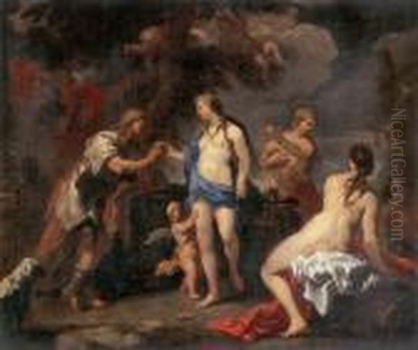 Judgement Of Paris Oil Painting by Paolo di Matteis