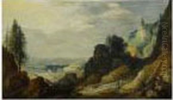 Paisaje Con Magdalena Penitente Oil Painting by Joos De Momper