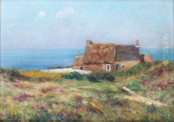 Maison De Pecheur A Loguivy Oil Painting by Francois Richard De Montholon