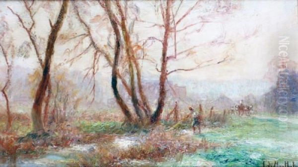 Itteville Le Matin Oil Painting by Francois Richard De Montholon