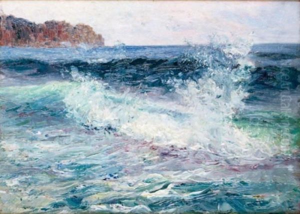 La Vague Bleue Oil Painting by Francois Richard De Montholon